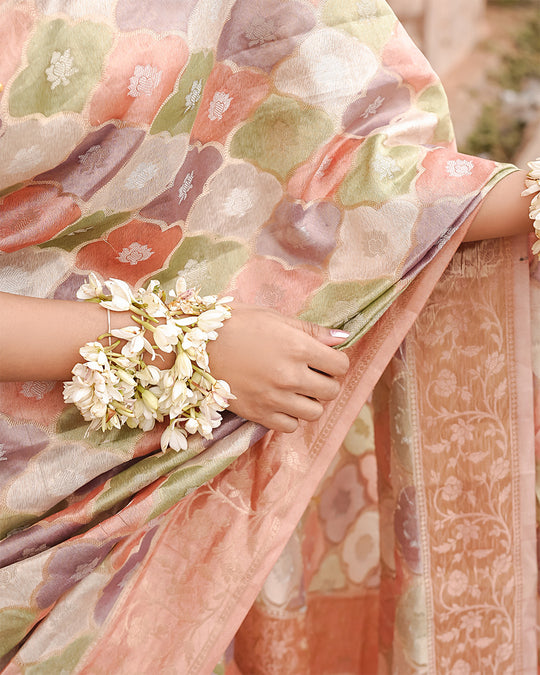 Luxury Edition Pure Banarasi Silk & Tissue Saree with Authentic Zari Rangkat Weave