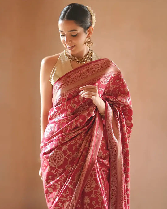 Ruhani Ruby – The Golden Jaal Banarasi