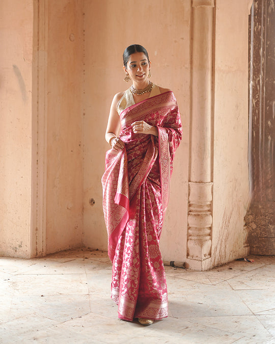 Ruhani Ruby – The Golden Jaal Banarasi