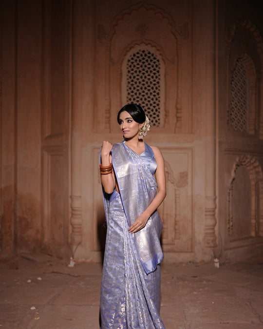 Periwinkle Timeless Banarasi