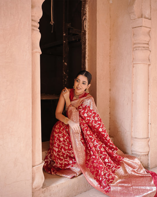 Gulnaar – Handwoven Banarasi Katan