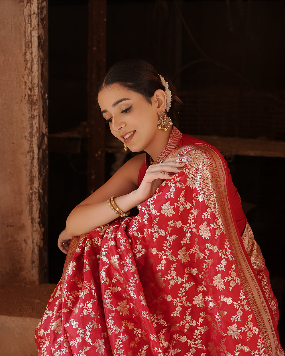 Gulnaar – Handwoven Banarasi Katan