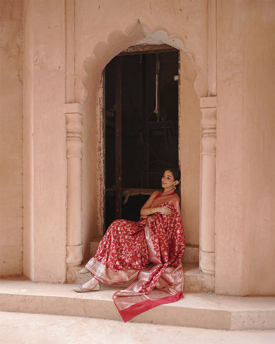 Gulnaar – Handwoven Banarasi Katan