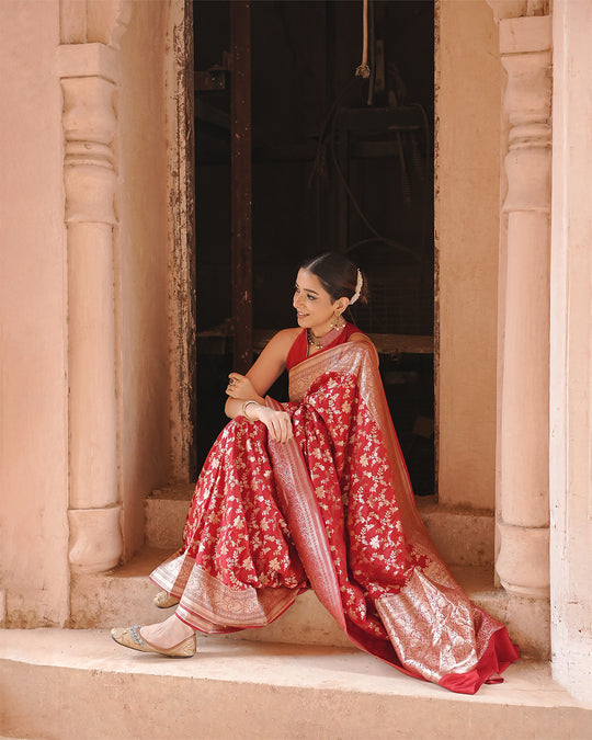 Gulnaar – Handwoven Banarasi Katan