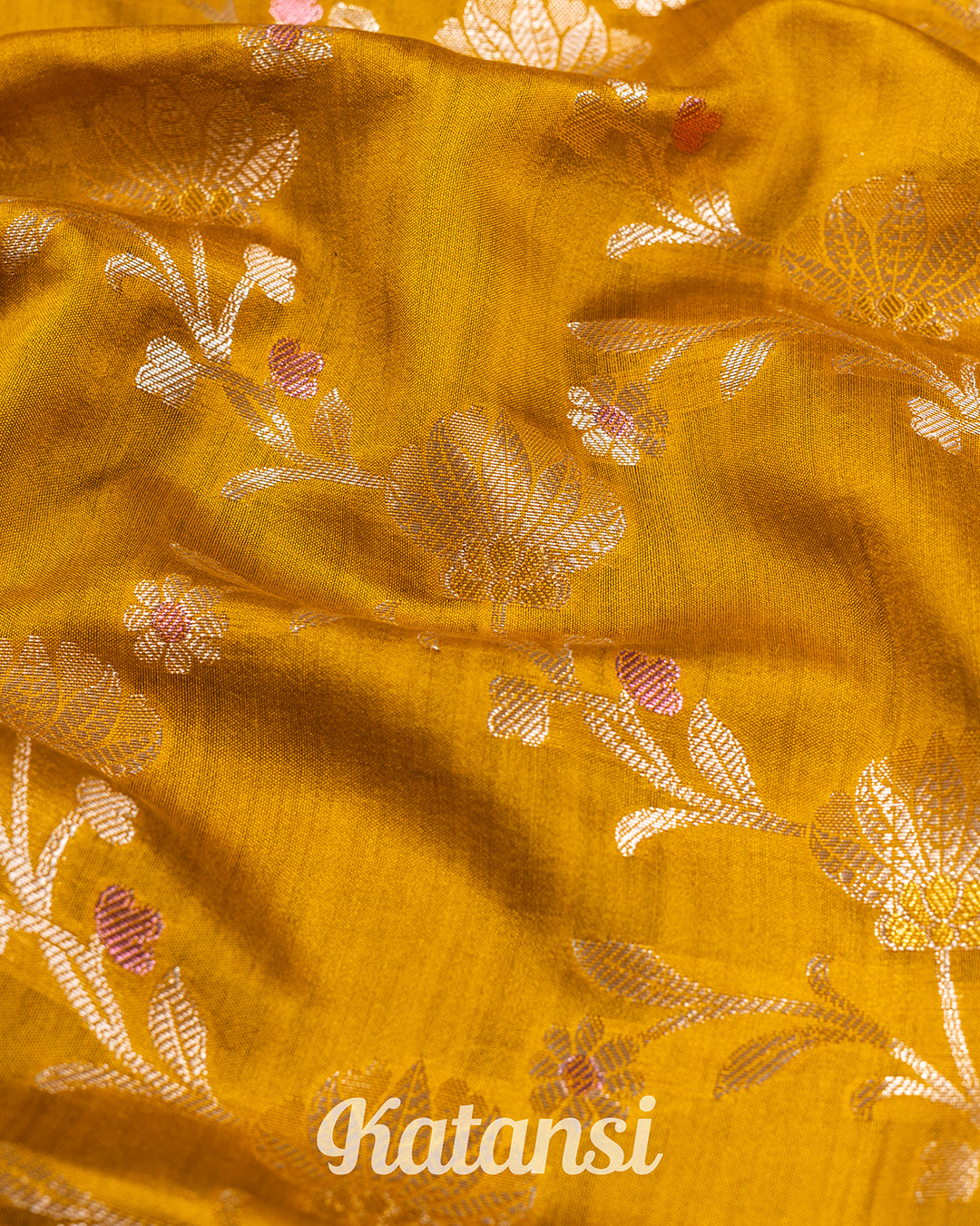 Yellow Jangla Handwoven Banarasi Saree