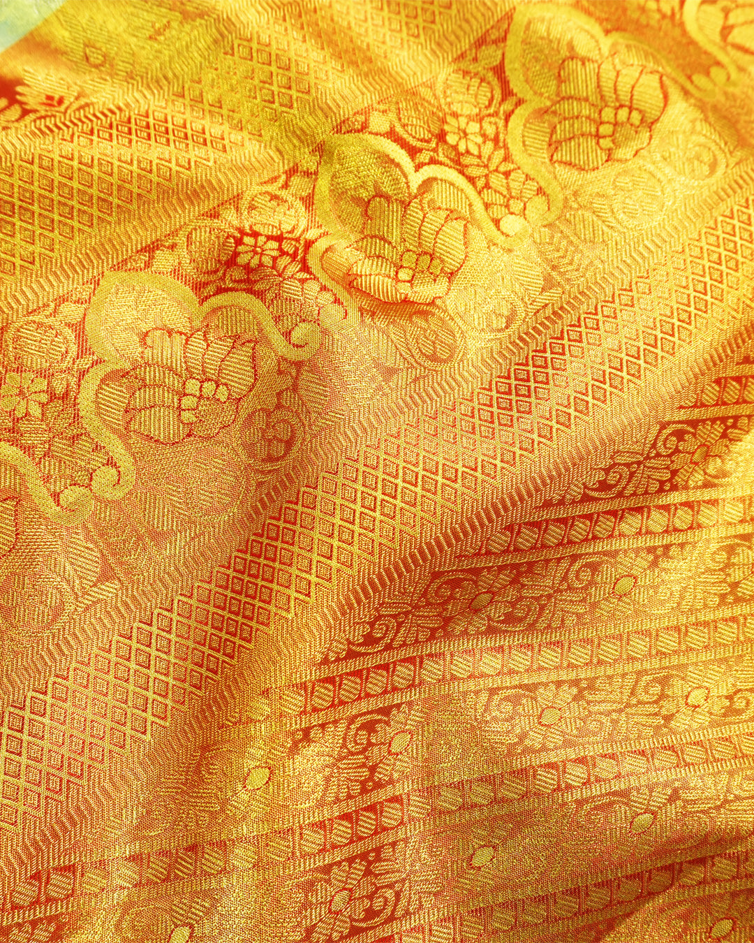 Mint Pure Kanjivaram Saree with Delicate Butidar Weaves