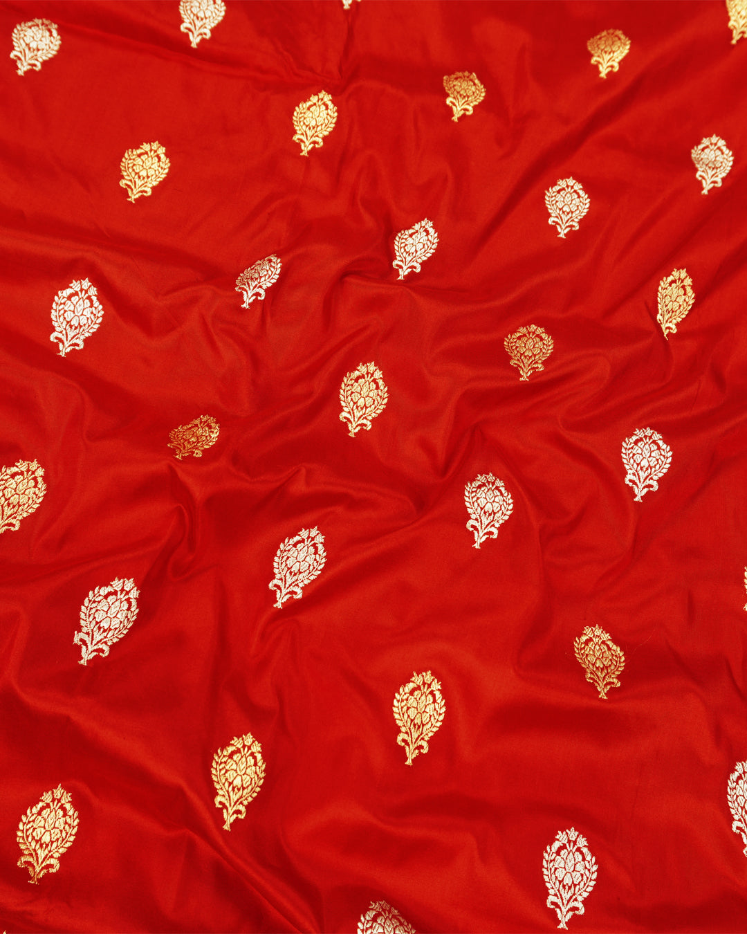 Kadwa Pure Handwoven Katan Banarasi Silk Saree - Red