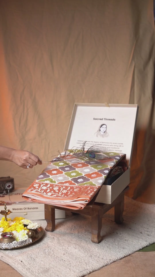 Limited Edition — Pure Banarasi Silk + Tissue Saree with Authentic Zari Rangkat Work