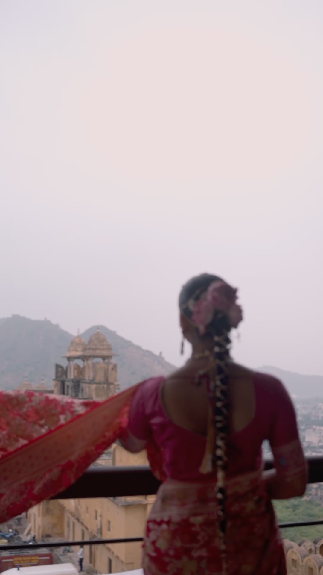 Rose Handwoven Pure Khaddi Georgette Saree With Water Zari