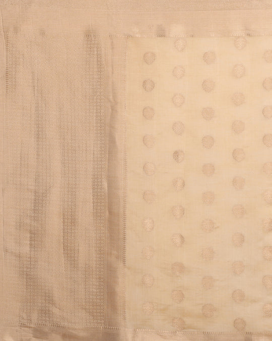 Beige Kadwa Handwoven Banarasi Saree