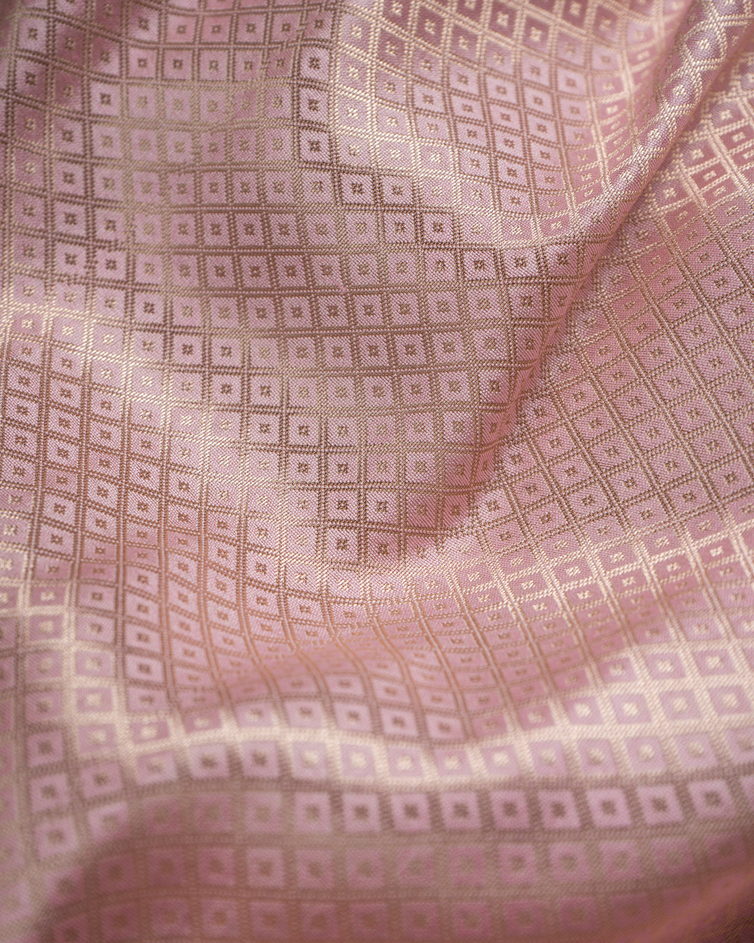 Baby Pink Kadwa Handwoven Banarasi Saree