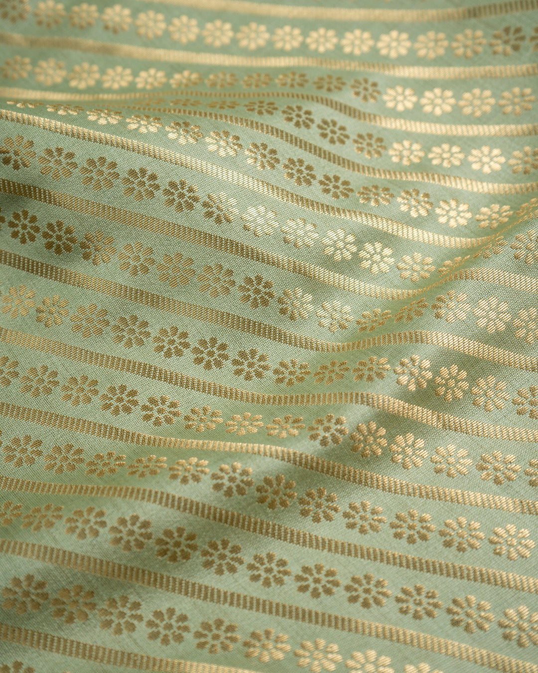 Pista Green Meenakari Jaal Handwoven Banarasi Saree