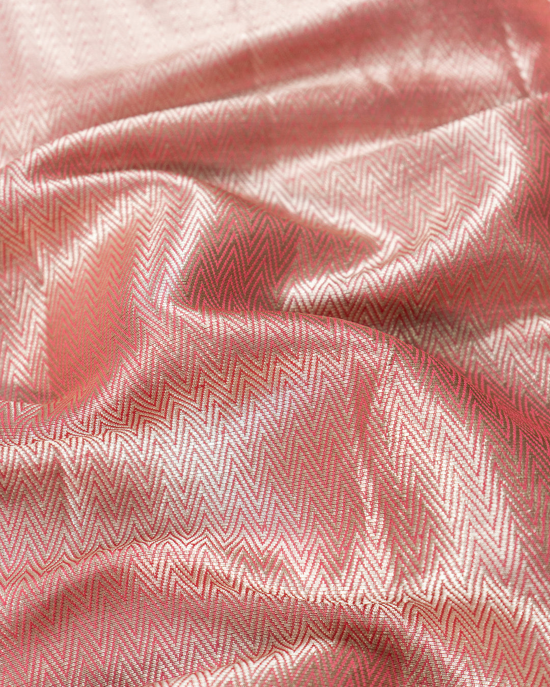 Rose Pink Meenakari Handwoven Banarasi Saree