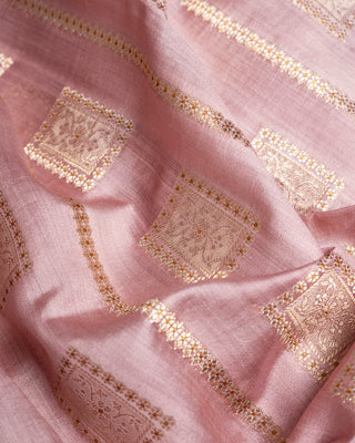 Opera Mauve Handwoven Banarasi Chiniya Silk Saree